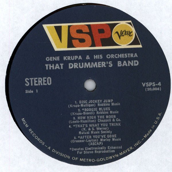 Krupa, Gene And His Orchestra - That Drummer's Band