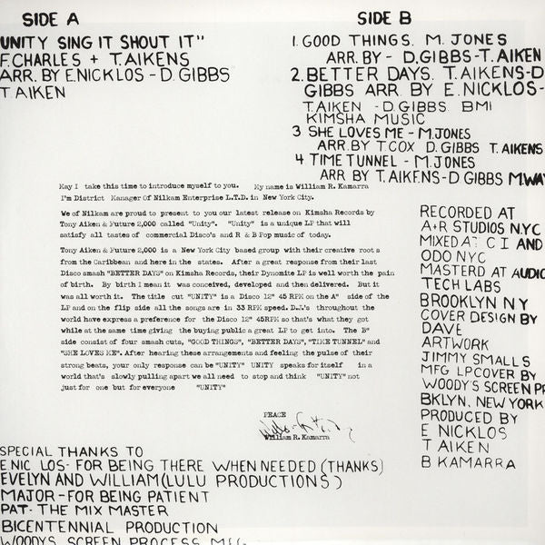 Aiken, Tony And Future 2000.