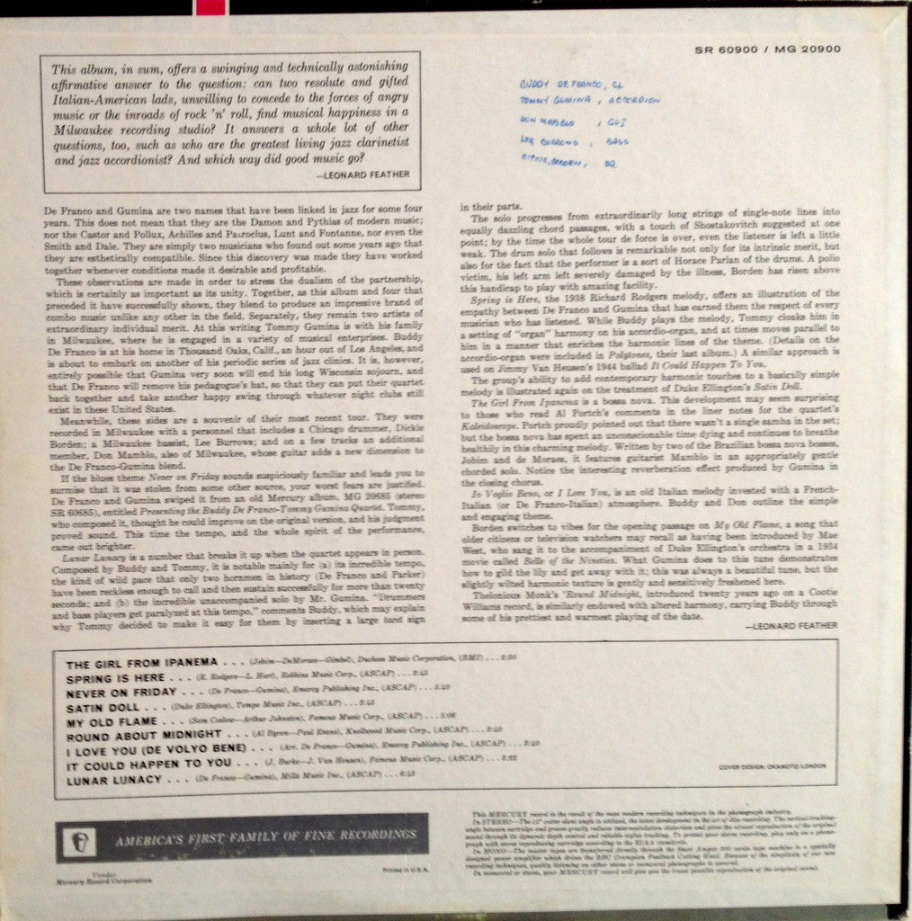 DeFranco/Gumina, Buddy/Tommy - The Girl From Ipanema
