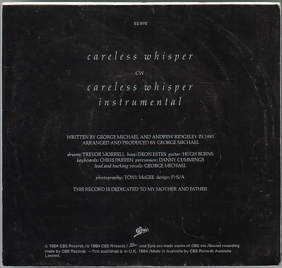 Michael, George - Careless Whisper.
