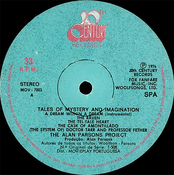 Alan Parsons Project - Tales Of Mystery And Imagination