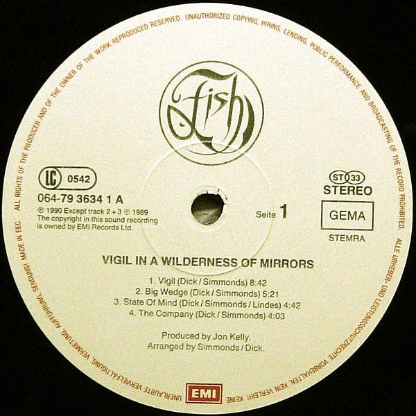 Fish - Vigil In A Wilderness Of Mirrors