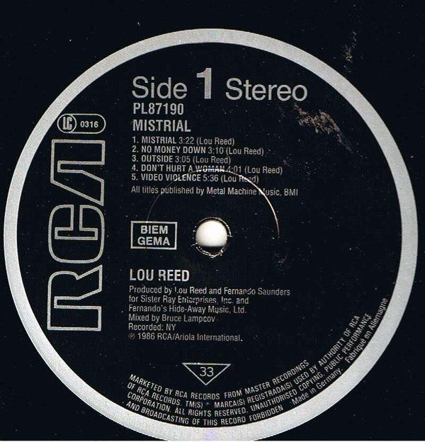 Reed, Lou - Mistrial