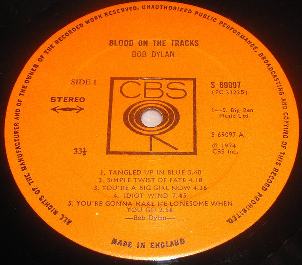 Dylan, Bob - Blood On The Tracks