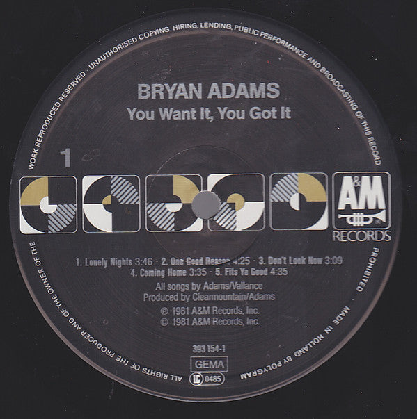 Adams, Bryan - You Want It, You Got It