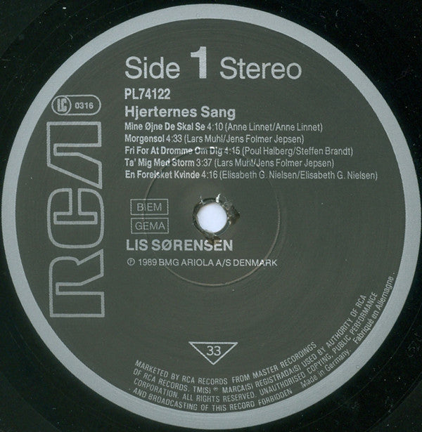 Sørensen, Lis – Hjerternes Sang
