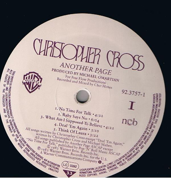 Cross, Christopher – Another Page