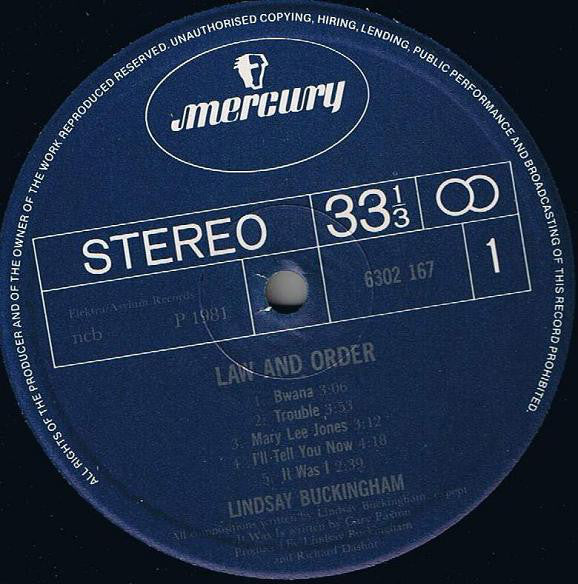 Lindsey Buckingham – Law And Order