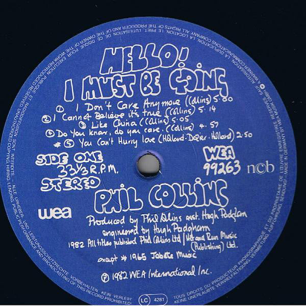 Collins, Phil - Hello, I Must Be Going