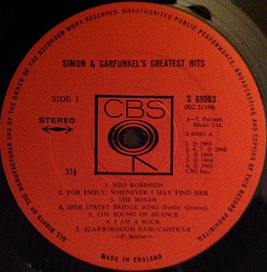 Simon And Garfunkel - Simon And Garfunkel's Greatest Hits