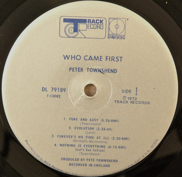 Pete Townshend – Who Came First