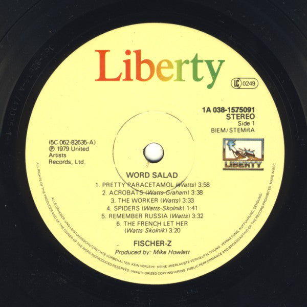 Fischer-Z – Word Salad