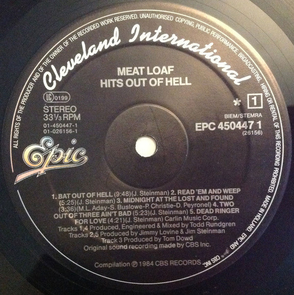 Meat Loaf – Hits Out Of Hell