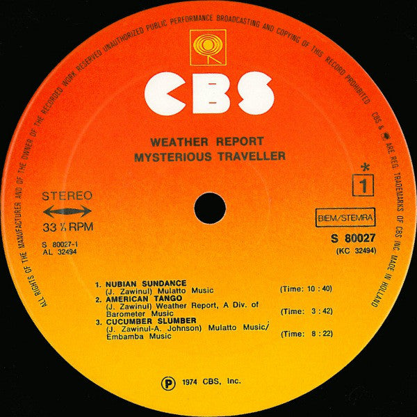 Weather Report - Mysterious Traveler