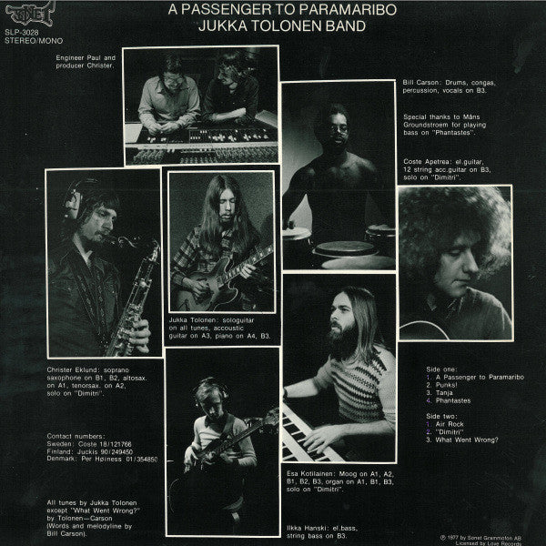 Tolonen, Jukka – A Passenger To Paramaribo