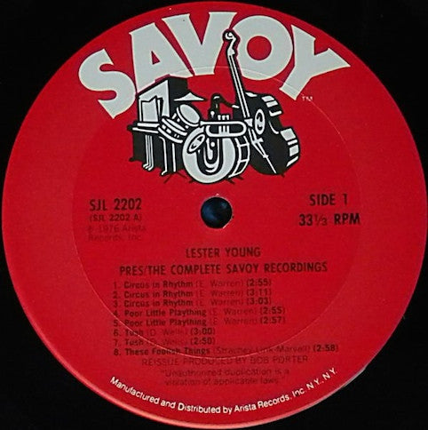 Young, Lester – Pres/The Complete Savoy Recordings