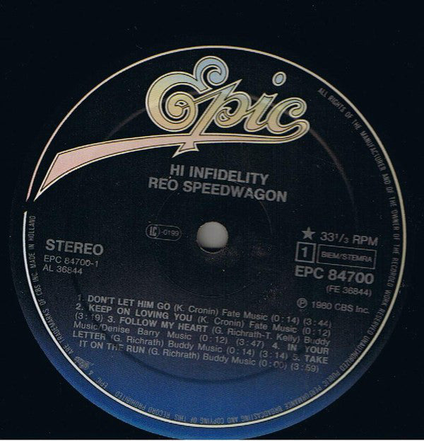 R.E.O. Speedwagon - Hi Infidelity
