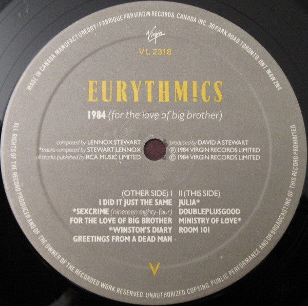 Eurythmics - 1984 - OST