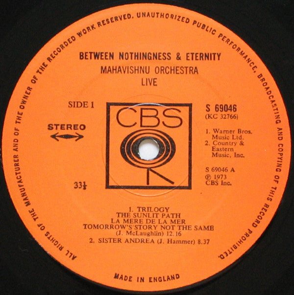 Mahavishnu Orchestra – Between Nothingness & Eternity