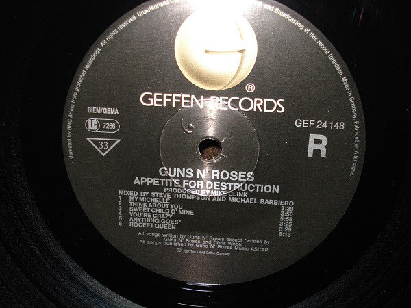 Guns n' Roses - Appetite For Destruction