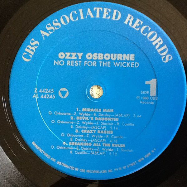 Osbourne, Ozzy - No Rest For The Wicked