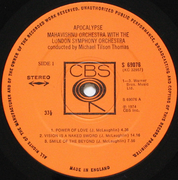 Mahavishnu Orchestra With London Symphony Orchestra – Apocalypse