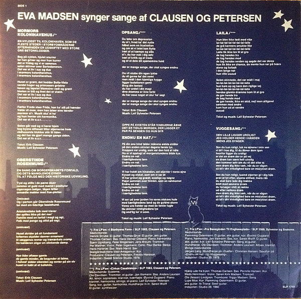 Madsen, Eva – Grammofonsangerinden Eva Madsen Synger Sange Af Clausen Og Petersen