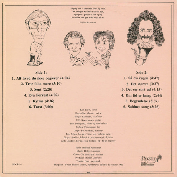 Ravn, Kurt, Karen-Lise Mynster, Holger Laumann & Halfdan Rasmussen – Så Du Røgen