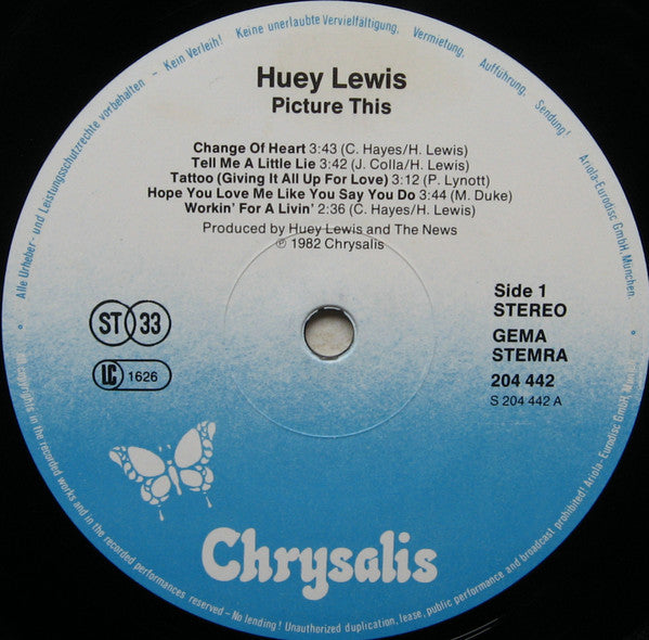 Lewis, Huey And The News - Picture This