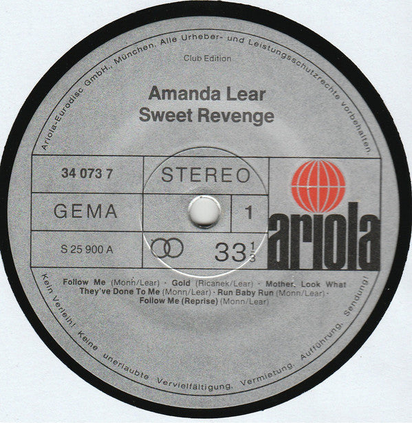 Lear, Amanda – Sweet Revenge