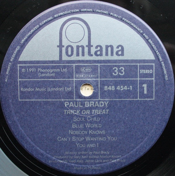 Paul Brady – Trick Or Treat