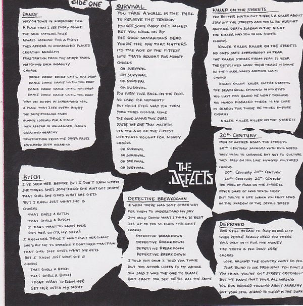 Defects – Defective Breakdown