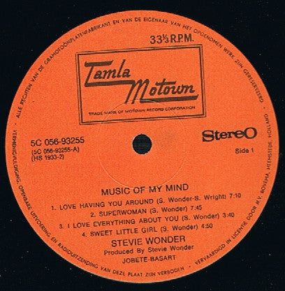 Wonder, Stevie - Music Of My Mind