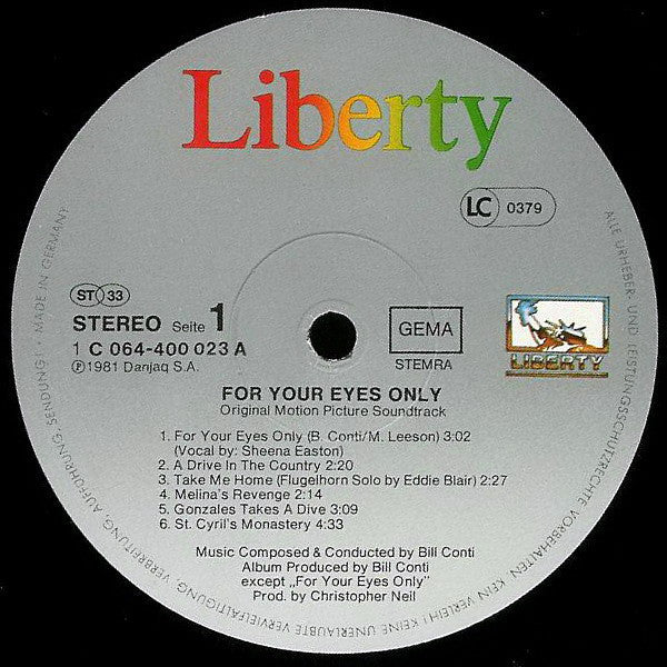 James Bond – For Your Eyes Only - OST