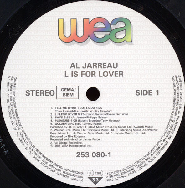 Jarreau, Al – L Is For Lover