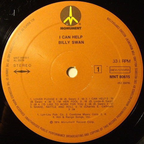 Swan, Billy – I Can Help