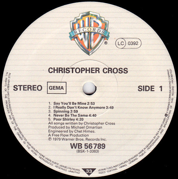 Cross, Christopher – Christopher Cross