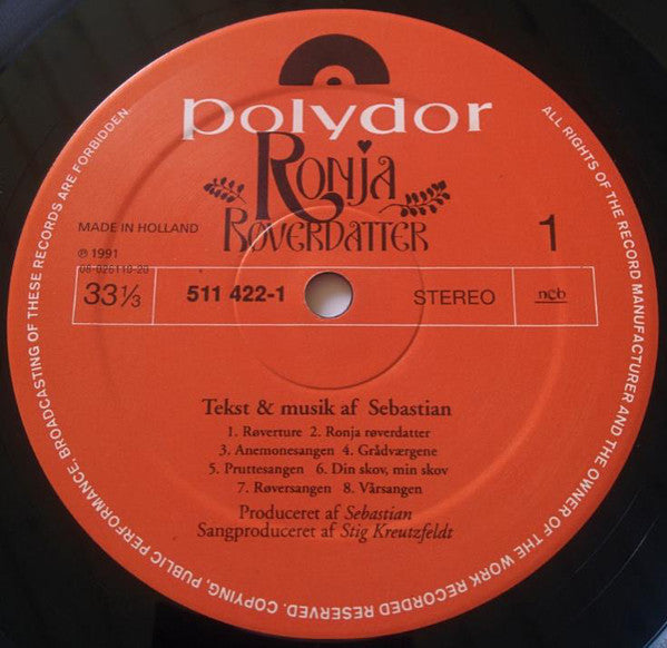 Sebastian – Musik & Sange Til Astrid Lindgrens Ronja Røverdatter