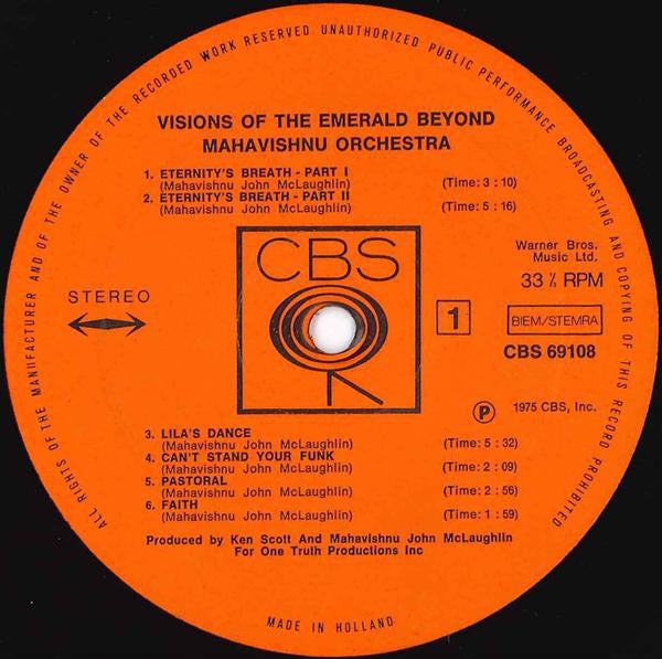 Mahavishnu Orchestra – Visions Of The Emerald Beyond