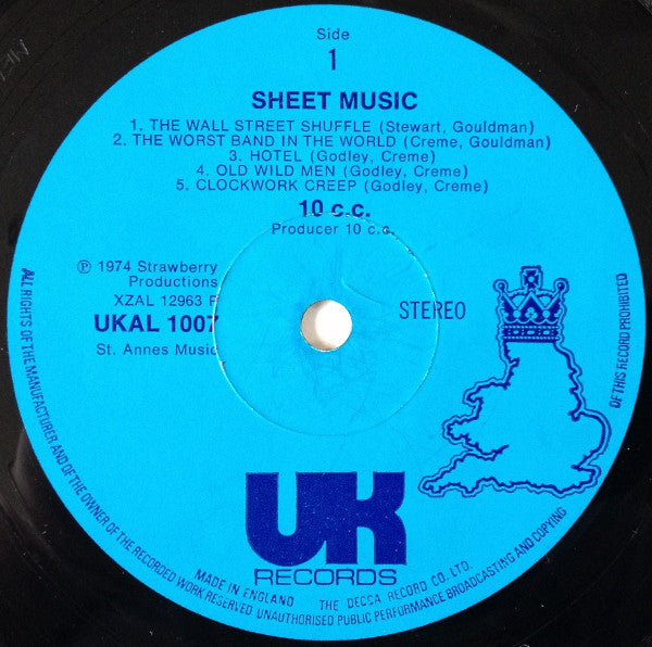 10cc – Sheet Music
