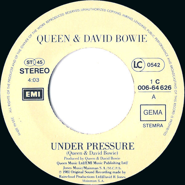 Queen & David Bowie - Under Pressure