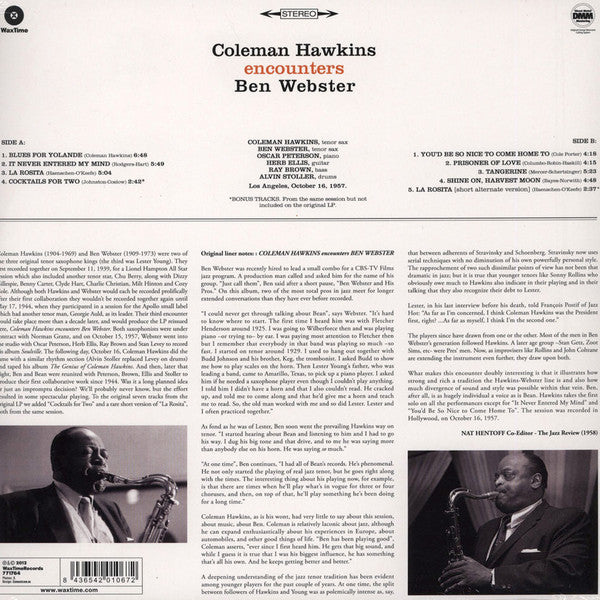 Hawkins Coleman / Ben Webster – Coleman Hawkins Encounters Ben Webster