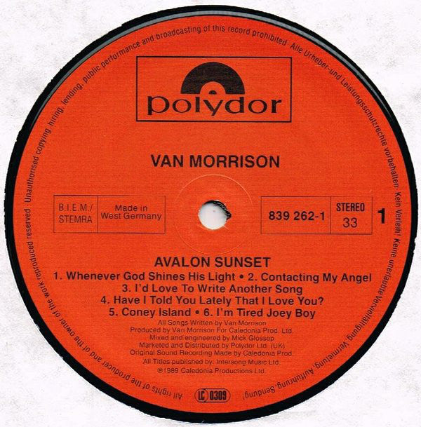 Morrison, Van - Avalon Sunset