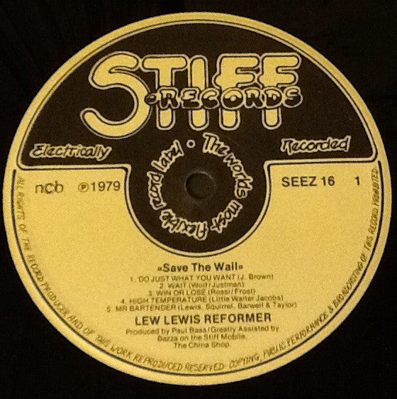 Lew Lewis Reformer - Save The Wail