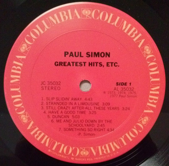 Simon, Paul - Greatest Hits, Etc.