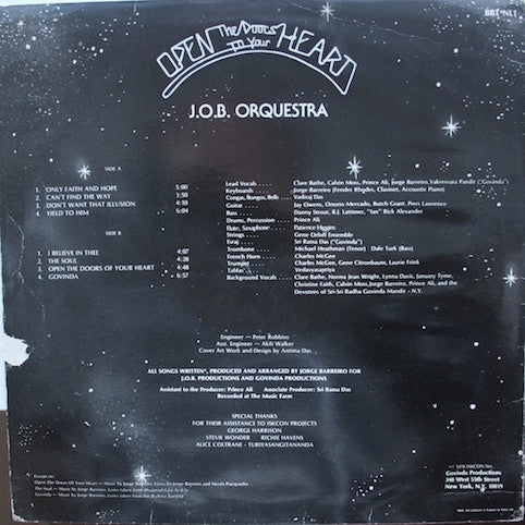 J.O.B. Orquestra – Open The Doors To Your Heart