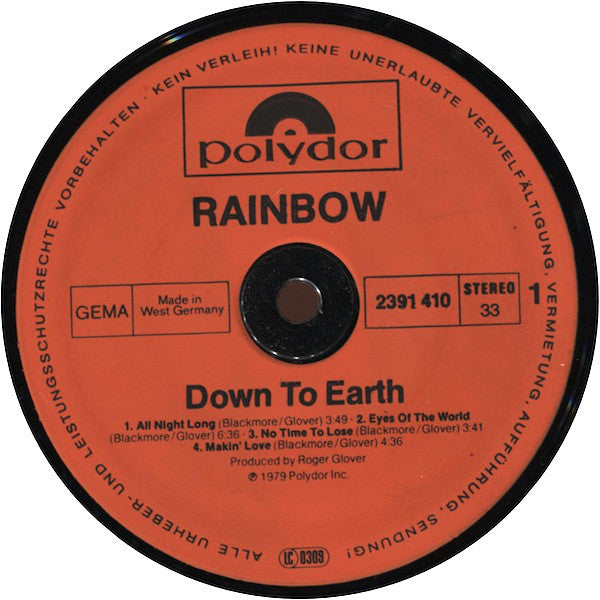 Rainbow - Down To Earth