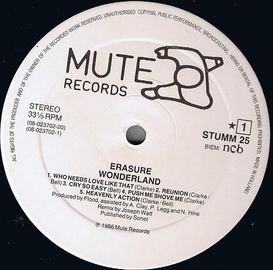 Erasure - Wonderland
