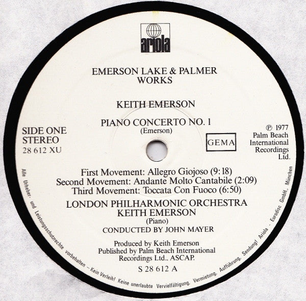 Emerson, Lake & Palmer – Works Volume 1