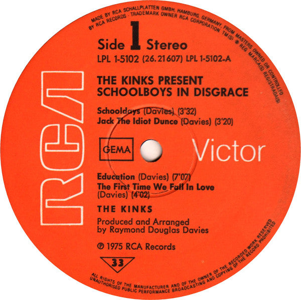 Kinks – Schoolboys In Disgrace